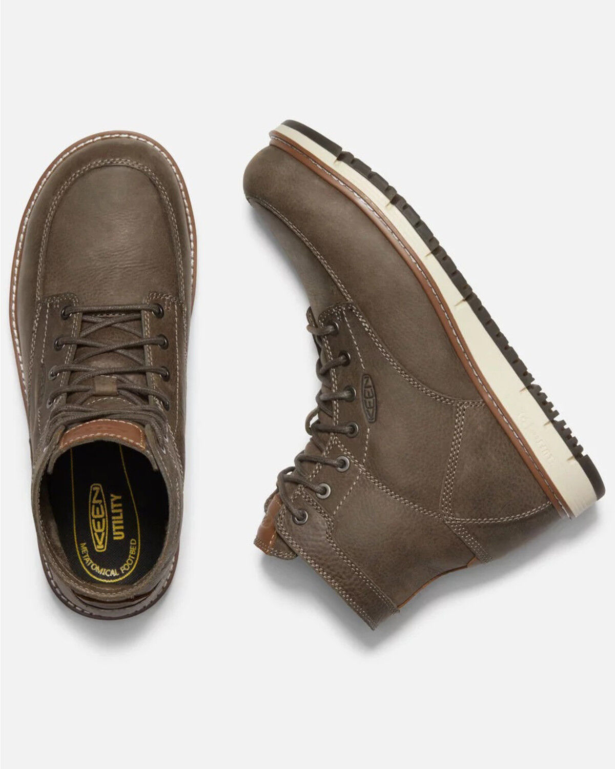 Image #3 - Keen Men's San Jose Work Boots - Aluminum Toe, Black/brown, hi-res