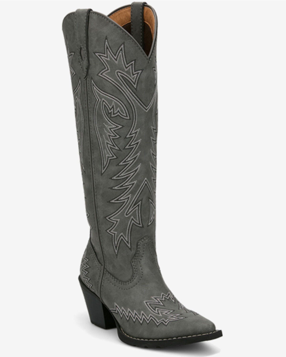 Image #1 - Justin Women's Paloma Western Boots - Snip Toe, Grey, hi-res