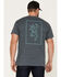 Image #1 - Browning Men's Frame Buckmark Graphic Short Sleeve T-Shirt, Heather Grey, hi-res