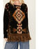Image #2 - Cotton & Rye Women's Southwestern Fringe Pancho Sweater, , hi-res