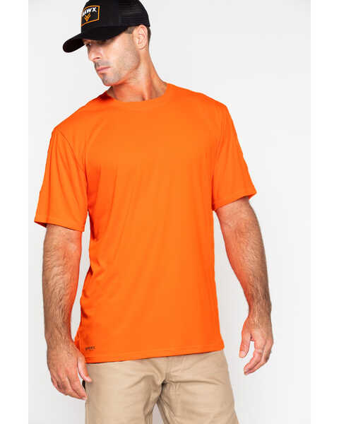 Image #1 - Hawx Men's Short Sleeve Color-Enhanced Cooling Work Tee , Orange, hi-res