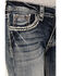 Image #4 - Grace in LA Little Girls' Light Wash Horseshoe Floral Bootcut Denim Jeans, Medium Wash, hi-res