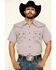 Cody James Men's Kaleidoscope Geo Print Short Sleeve Western Shirt , Maroon, hi-res
