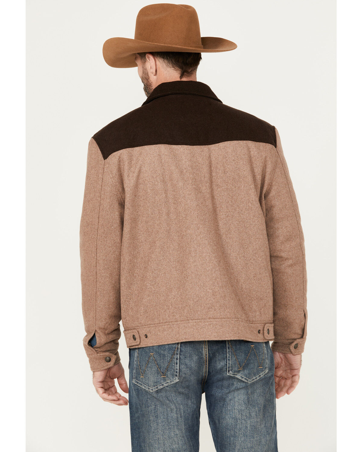Image #4 - Cripple Creek Men's Yellowstone Wool Jacket, Oatmeal, hi-res