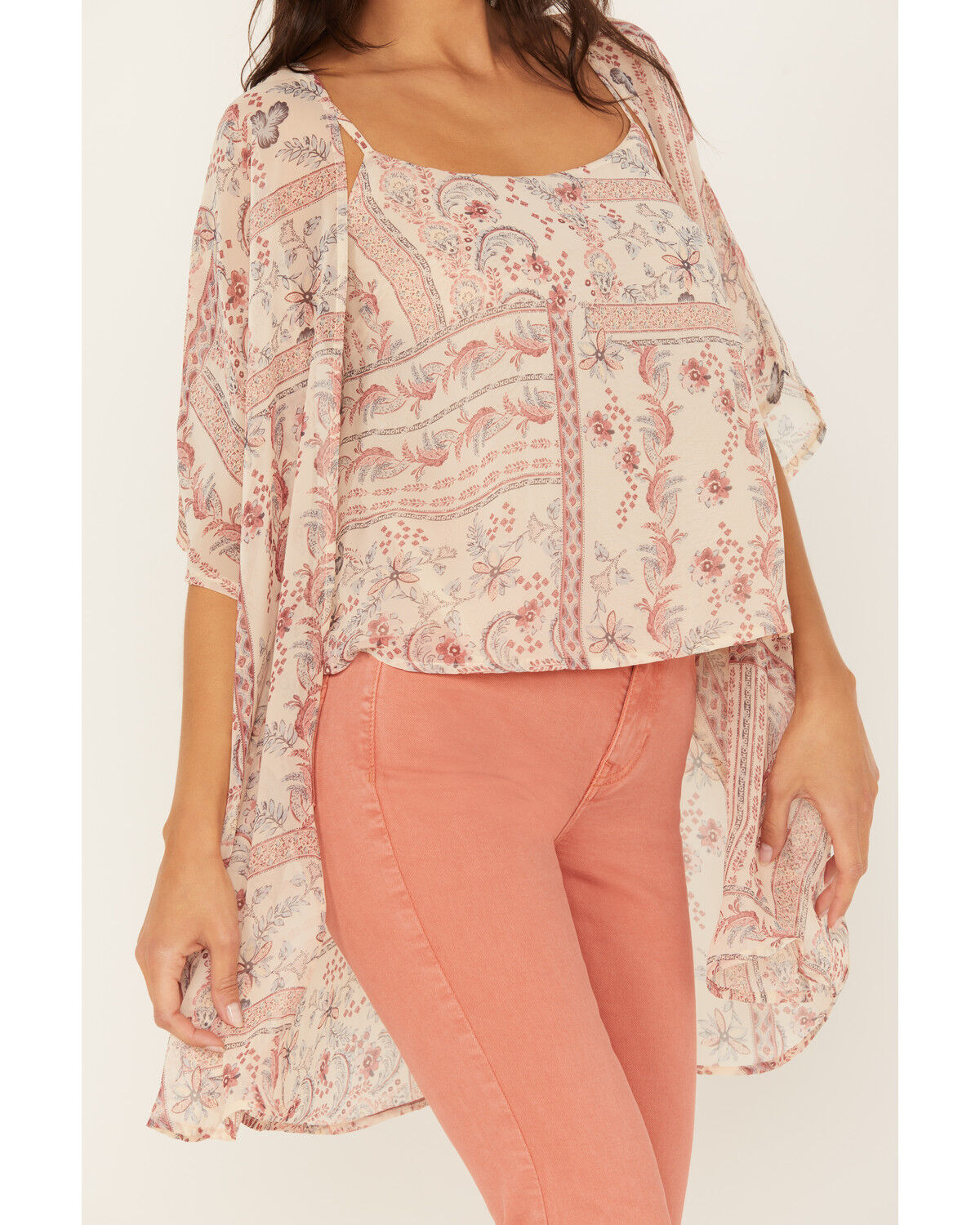 Image #3 - Shyanne Women's Americana Cami & Kimono Set, Cream, hi-res
