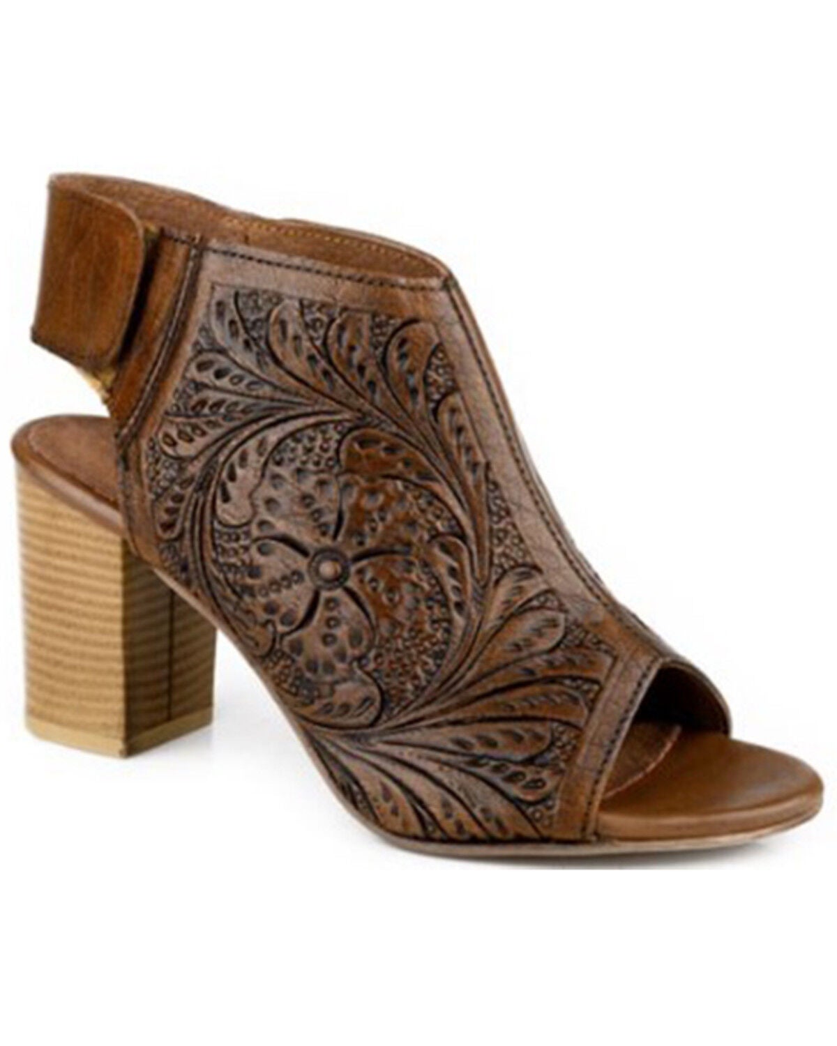 Image #1 - Roper Women's Mika Velcro Sandals, Brown, hi-res