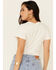 Shyanne Women's Ivory Stay Wild Tie-Front Graphic Tee , Ivory, hi-res