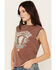 Image #3 - Rock & Roll Denim Women's Chain Fringe Graphic Tank, Brown, hi-res