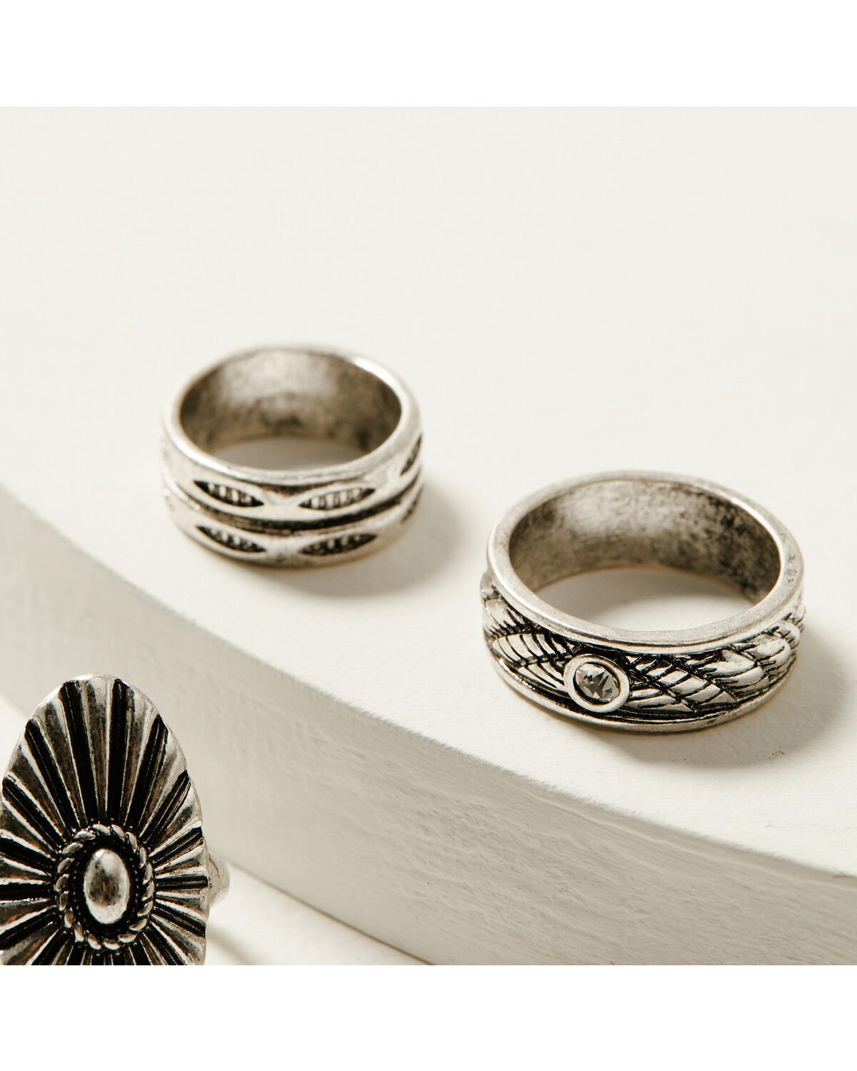 Image #3 - Idyllwind Women's Silver Catalina 5-piece Ring Set, Silver, hi-res