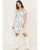 Image #1 - Shyanne Women's Floral Print Tie Front Mini Dress, White, hi-res