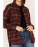 Image #3 - North River Women's Plaid Print Long Sleeve Button Down Boyfriend Shirt, Burgundy, hi-res