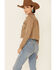 Image #4 - Shyanne Women's Tan Fray Hem Button-Front Crop Denim Jacket , Tan, hi-res