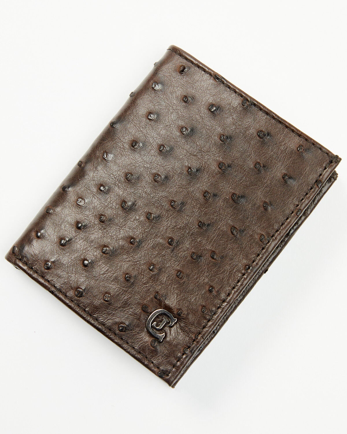Cody James Black 1978&trade; Men's Dawson Exotic Full-Quill Ostrich Bifold Wallet, Dark Brown, hi-res