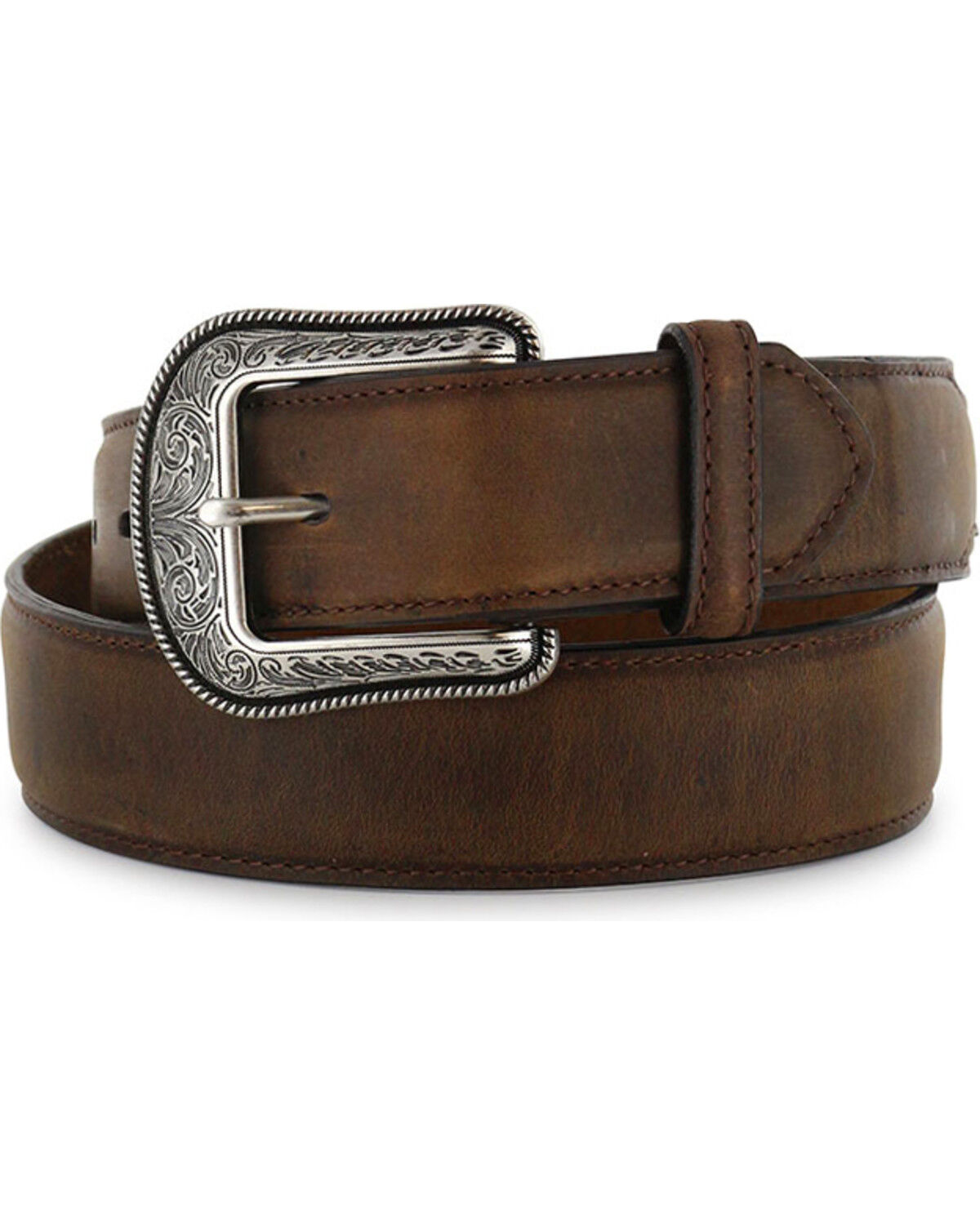 Image #1 - 3D Men's 1 1/2" Genuine Leather Belt, Brown, hi-res