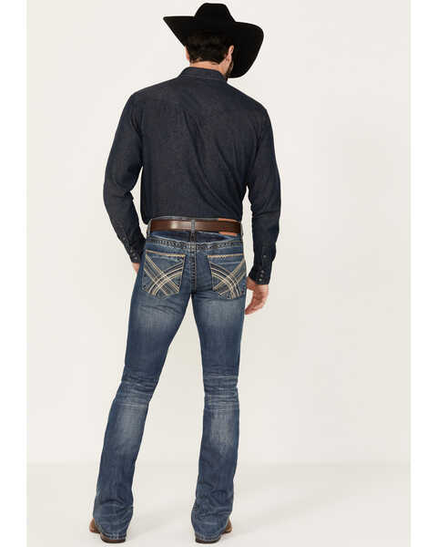 Image #3 - Stetson Men's 1014Rocker Fit Bootcut Jeans , Blue, hi-res