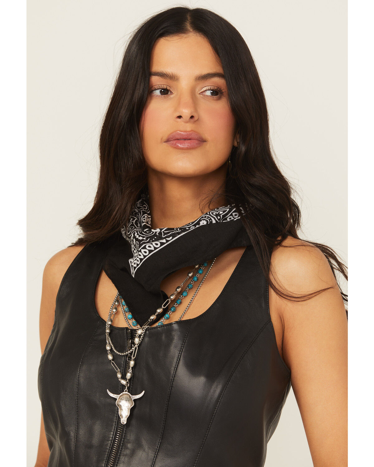 Image #2 - Idyllwind Women's Baylee Bandana Layered Necklace, Black, hi-res