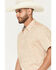 Image #2 - RANK 45® Men's Mustang 2 Geo Print Short Sleeve Button-Down Stretch Western Shirt, Tan, hi-res