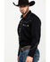 Image #3 - Scully Men's Embroidered Long Sleeve Snap Western Shirt , Black, hi-res