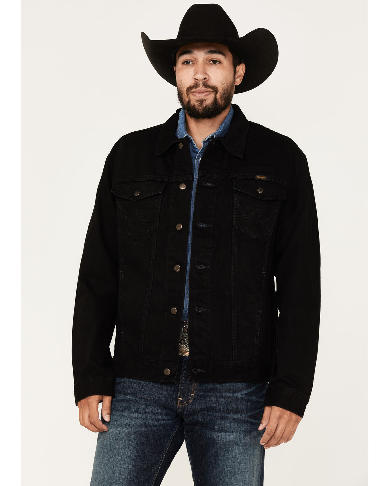 Black wrangler denim jacket 2025