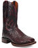 Image #1 - Dan Post Men's Alamosa Exotic Ostrich Western Boots - Broad Square Toe, Black, hi-res