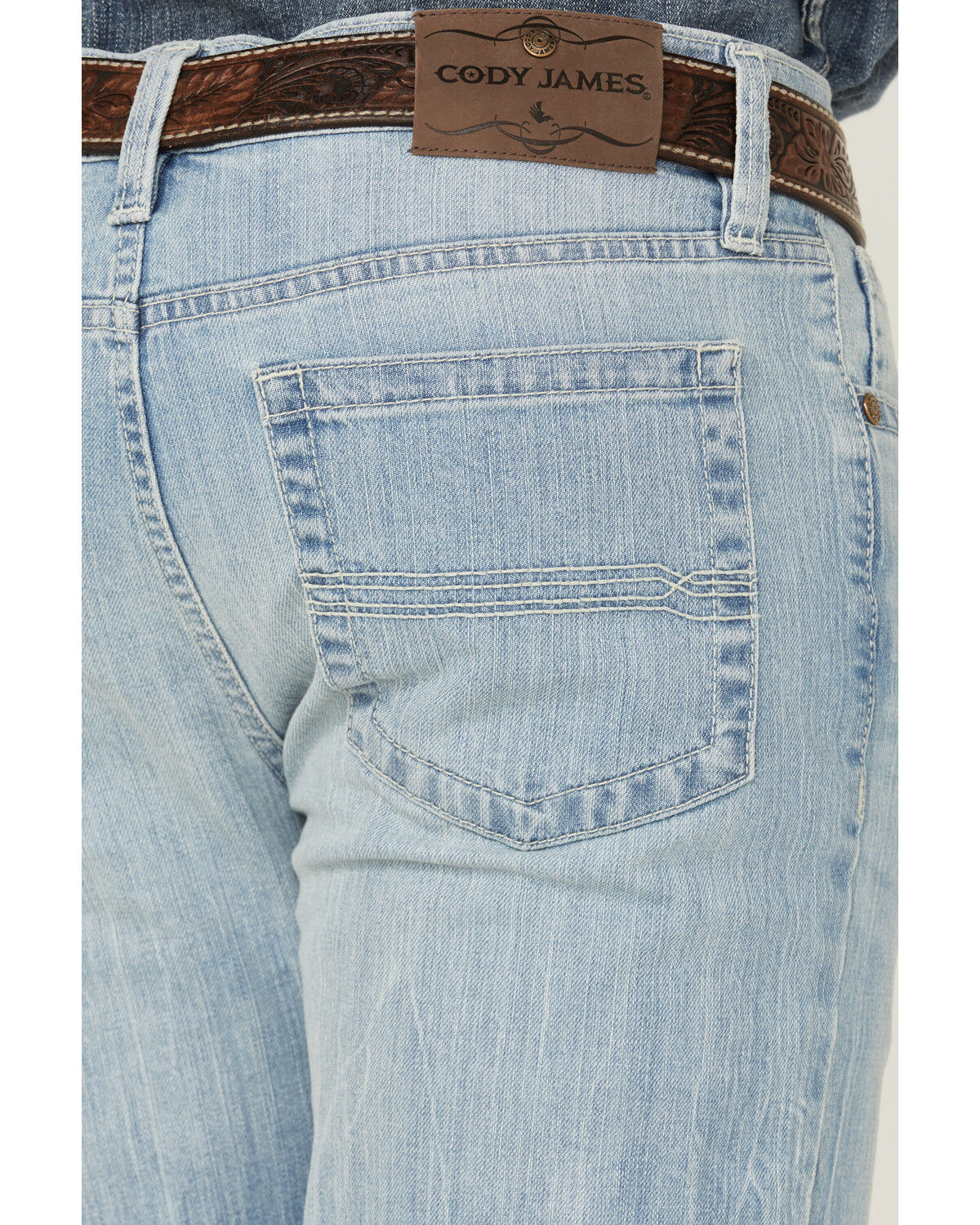 Image #4 - Cody James Men's Omaha Slim Bootcut Jeans, Light Wash, hi-res