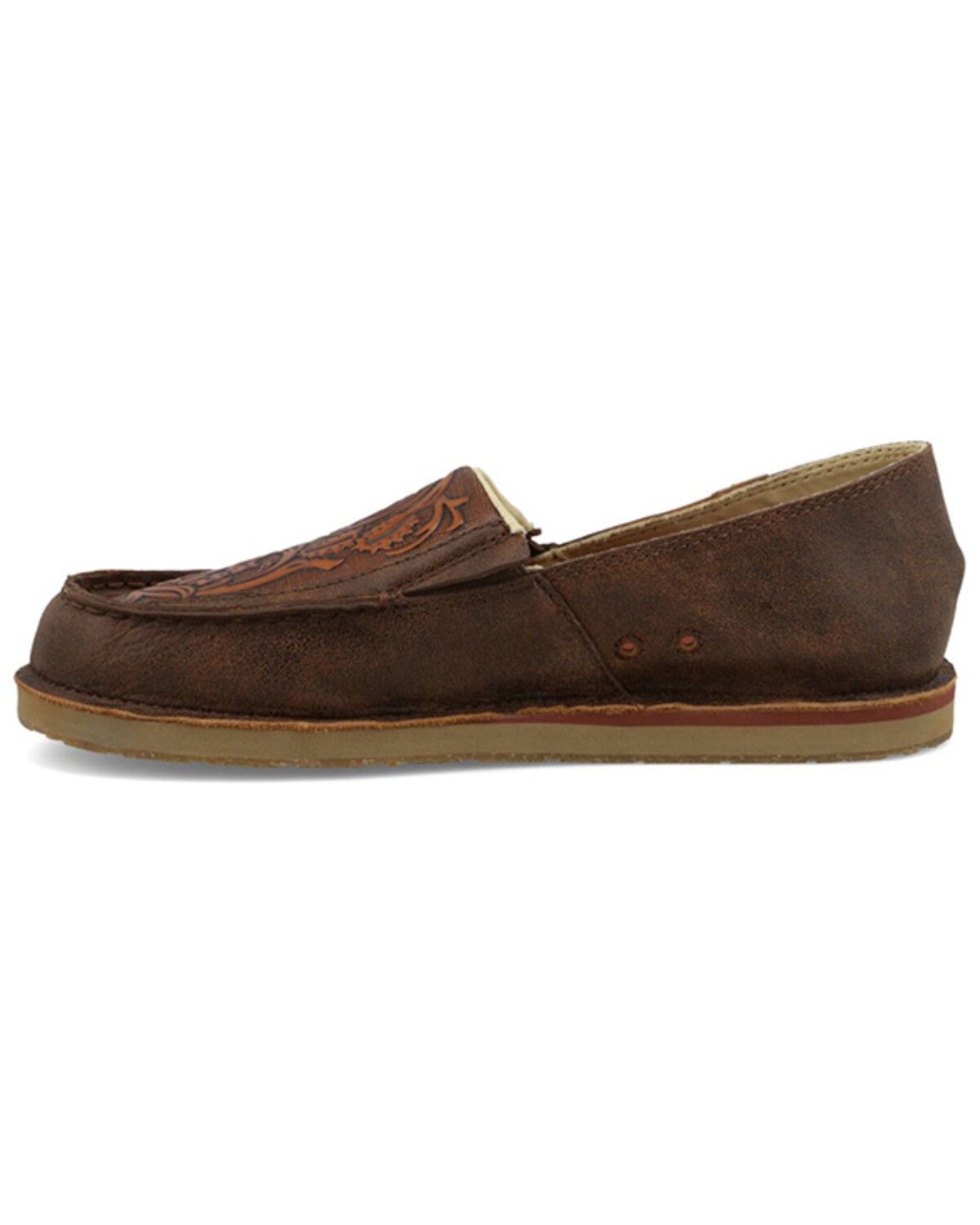 Image #3 - Twisted X Women's Slip-On Loafers, Chocolate, hi-res