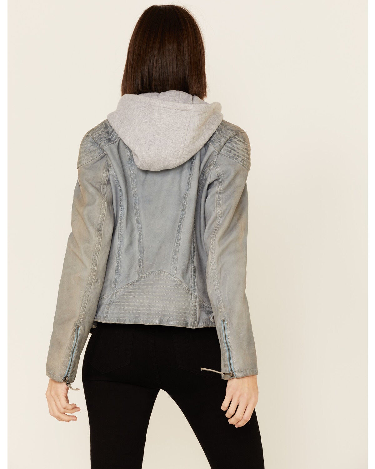 Image #4 - Mauritius Leather Women's Casha Zip-Front Hooded Leather Jacket , , hi-res