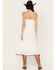 Image #4 - Yura Women's Sleeveless Embroidered Midi Dress, White, hi-res