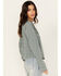 Image #2 - Cleo + Wolf Women's Cropped Button-Down Blouse , Steel Blue, hi-res