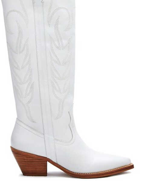 Image #2 - Matisse Women's Agency Tall Western Leather Boots - Snip Toe, White, hi-res