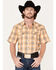 Image #1 - Cody James Men's Charro Large Plaid Snap Western Shirt , Gold, hi-res