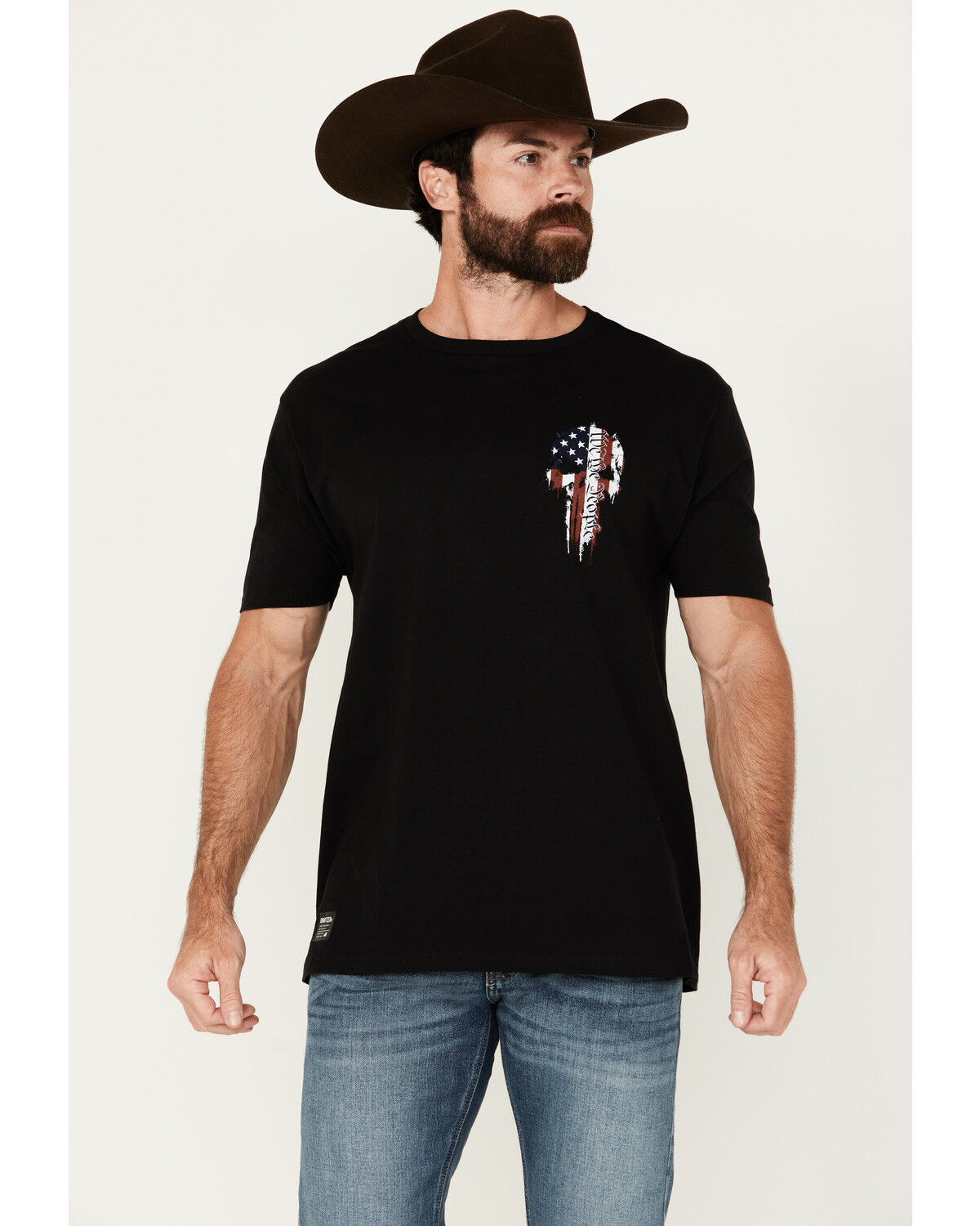 Image #2 - Howitzer Men's Skull Short Sleeve T-Shirt, Black, hi-res
