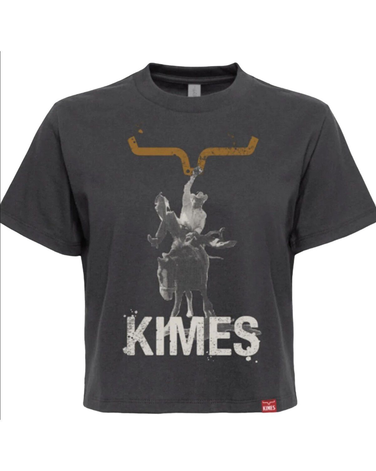 Image #1 - Kimes Ranch Women's Photo Short Sleeve Cropped Graphic Tee, Black, hi-res