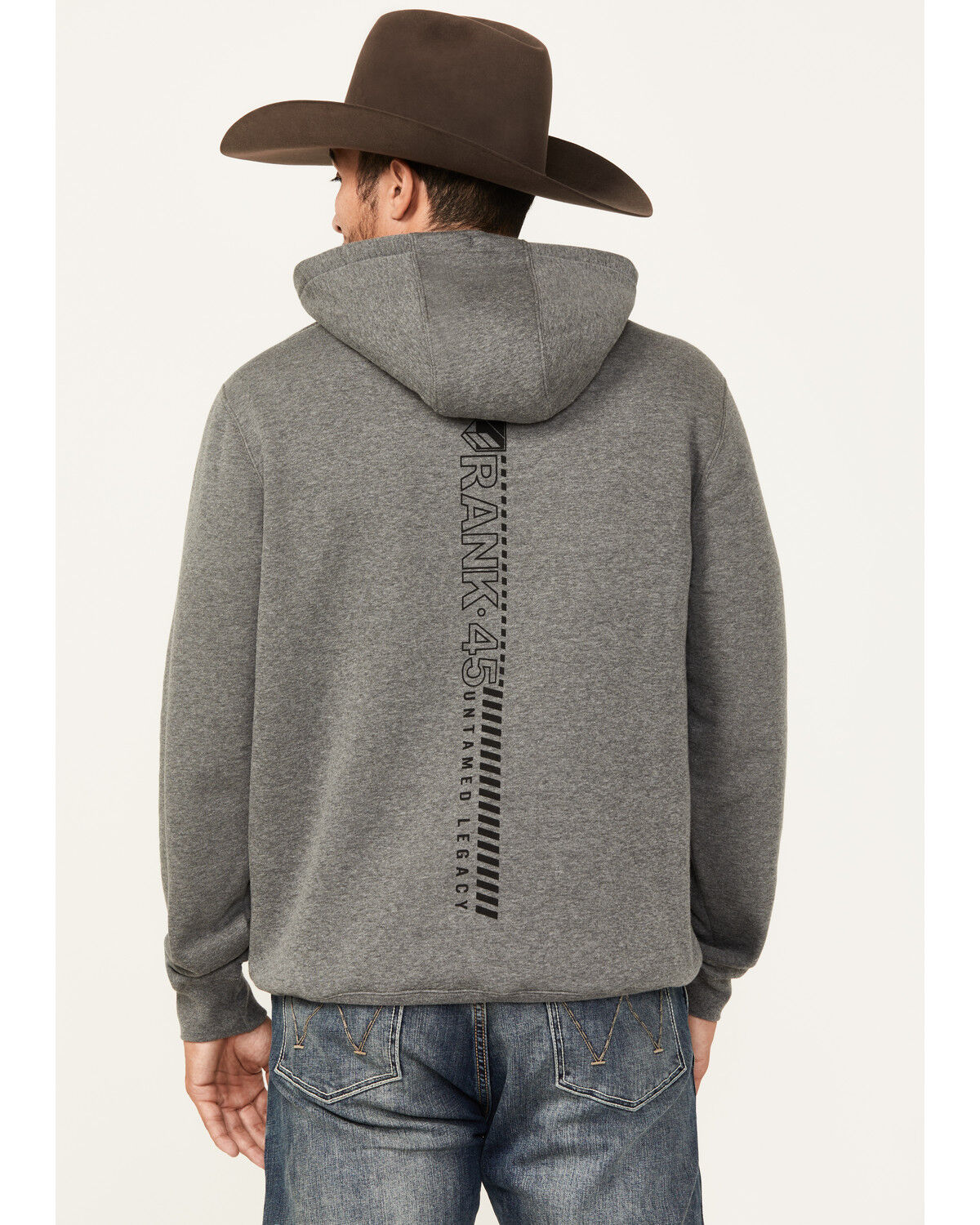 Image #4 - RANK 45® Men's Westech Hooded Sweatshirt, Charcoal, hi-res