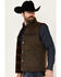 Image #2 - Cody James Men's Oil Slick Snap Vest - Tall, Brown, hi-res
