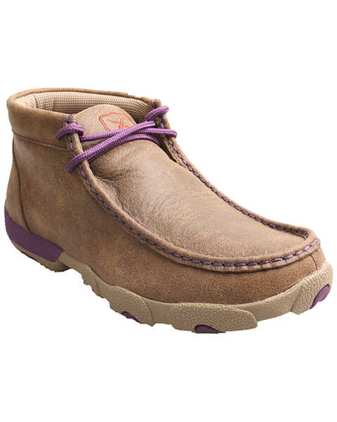 Twisted X Bomber Women's Leather Driving Mocs - Moc Toe, Bomber, hi-res