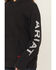 Image #3 - Ariat Women's FR Primo Fleece Logo Hooded Sweatshirt, Black, hi-res