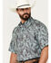 Image #2 - Ariat Men's VentTEK Classic Fit Palm Leaf Short Sleeve Performance Shirt, Mint, hi-res