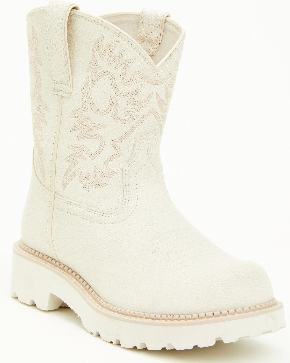 Ariat Women's Fatbaby Western Boots - Round Toe, Ivory, hi-res