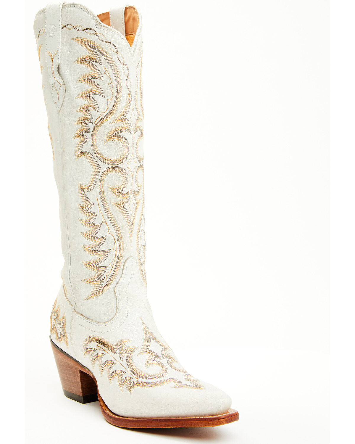 Image #1 - Durango Women's Crush Tall Western Boots - Snip Toe, Ivory, hi-res