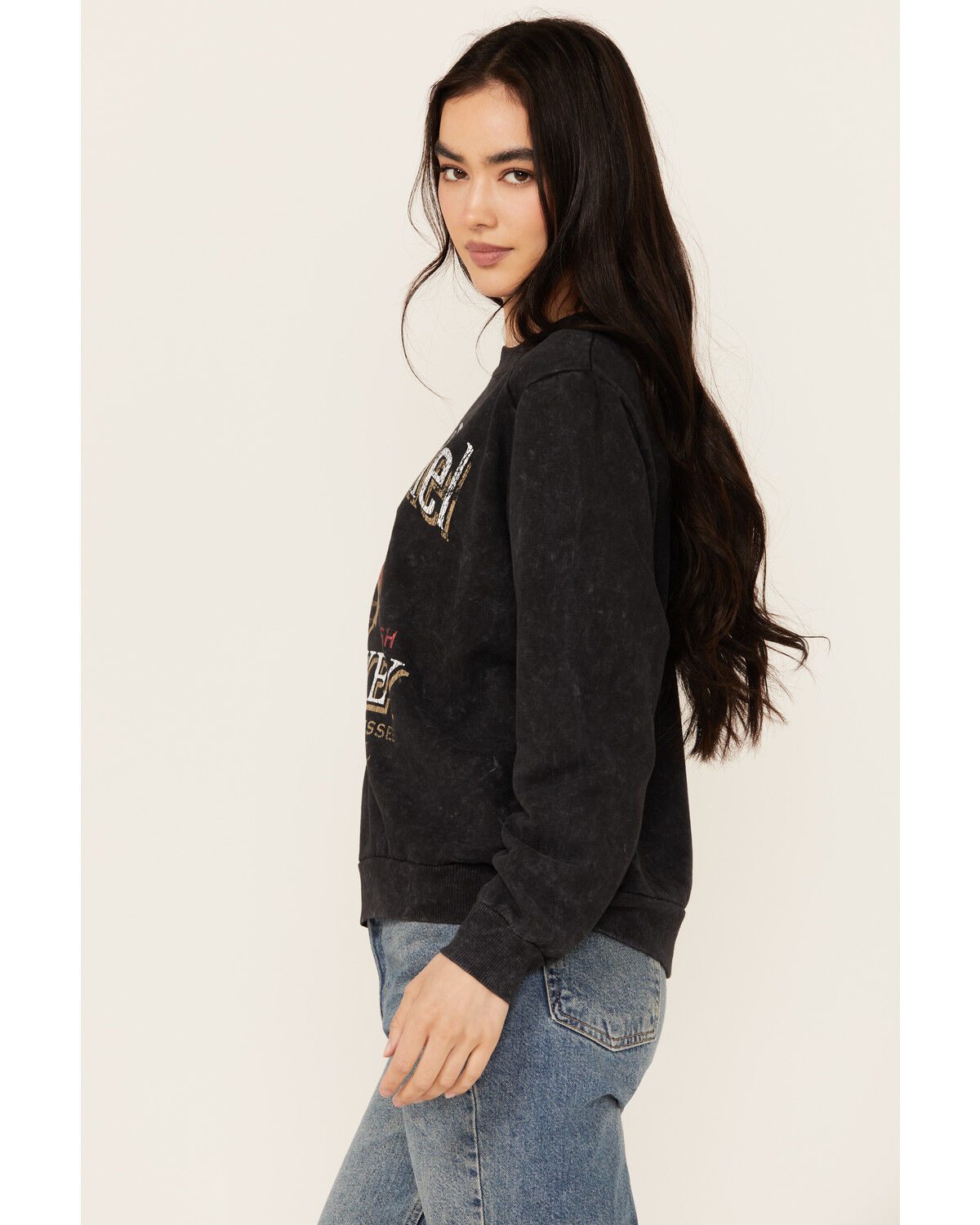 Image #2 - Jack Daniels Women's Sour Mash Crewneck Sweatshirt, Black, hi-res