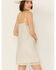 Image #4 - Wonderwest Women's Birch Cowl Neck Beaded Mesh Mini Dress, Cream, hi-res