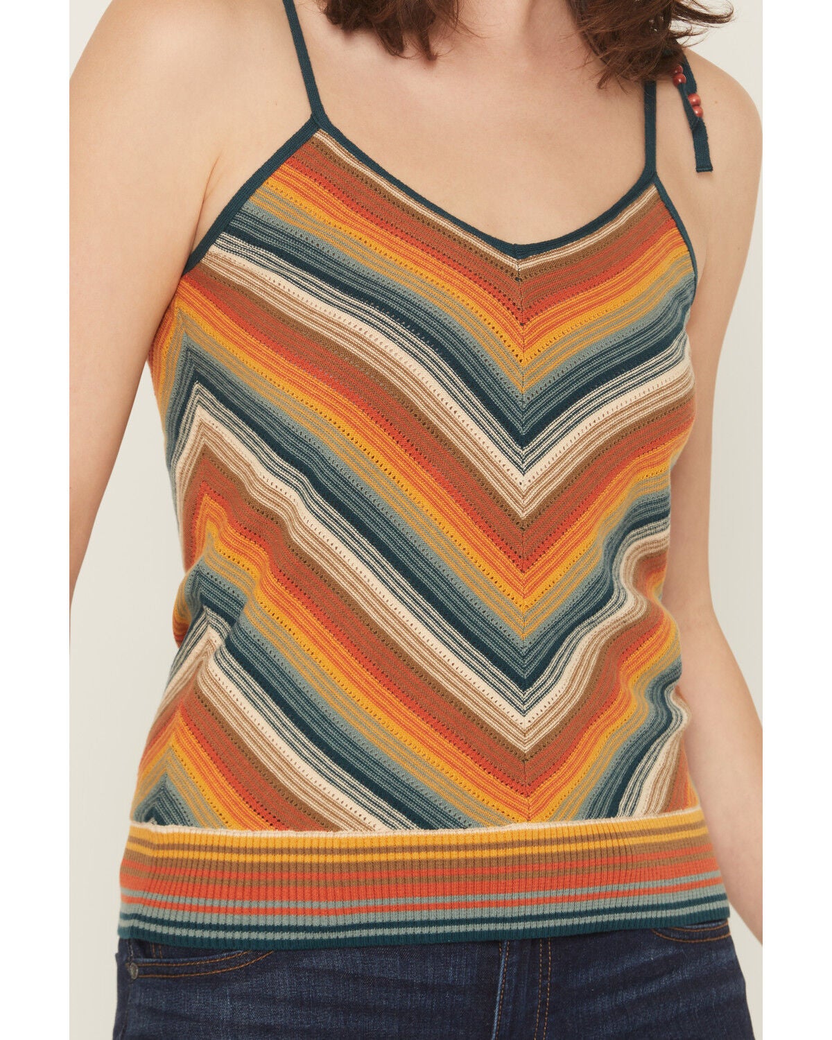 Image #5 - Shyanne Women's Garrson Striped Sweater Tank, Teal, hi-res