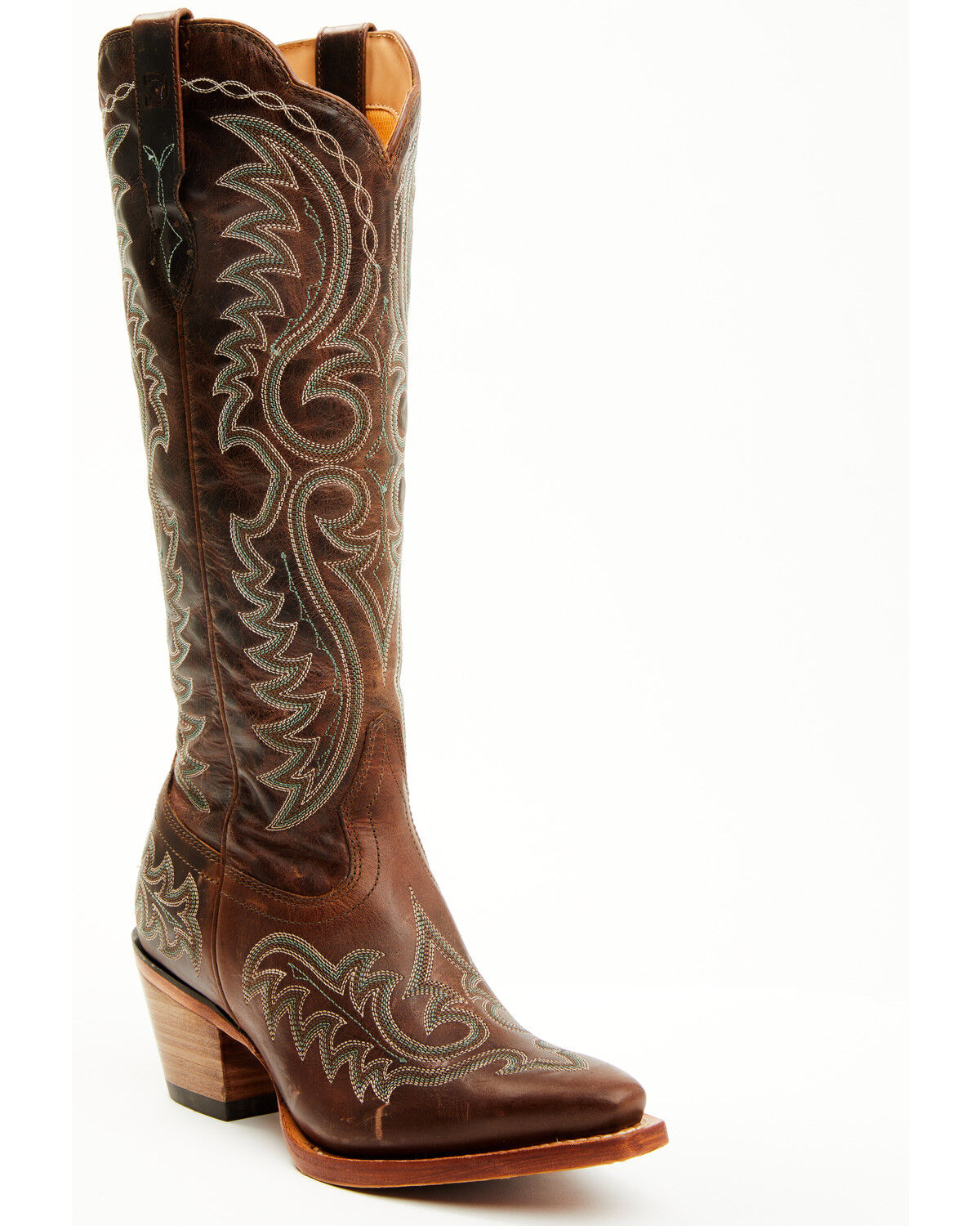 Image #1 - Durango Women's Crush Tall Western Boots - Snip Toe, Mahogany, hi-res