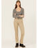 Image #1 - Dickies Women's Mid Rise Straight Stretch Twill Work Pants, Sand, hi-res