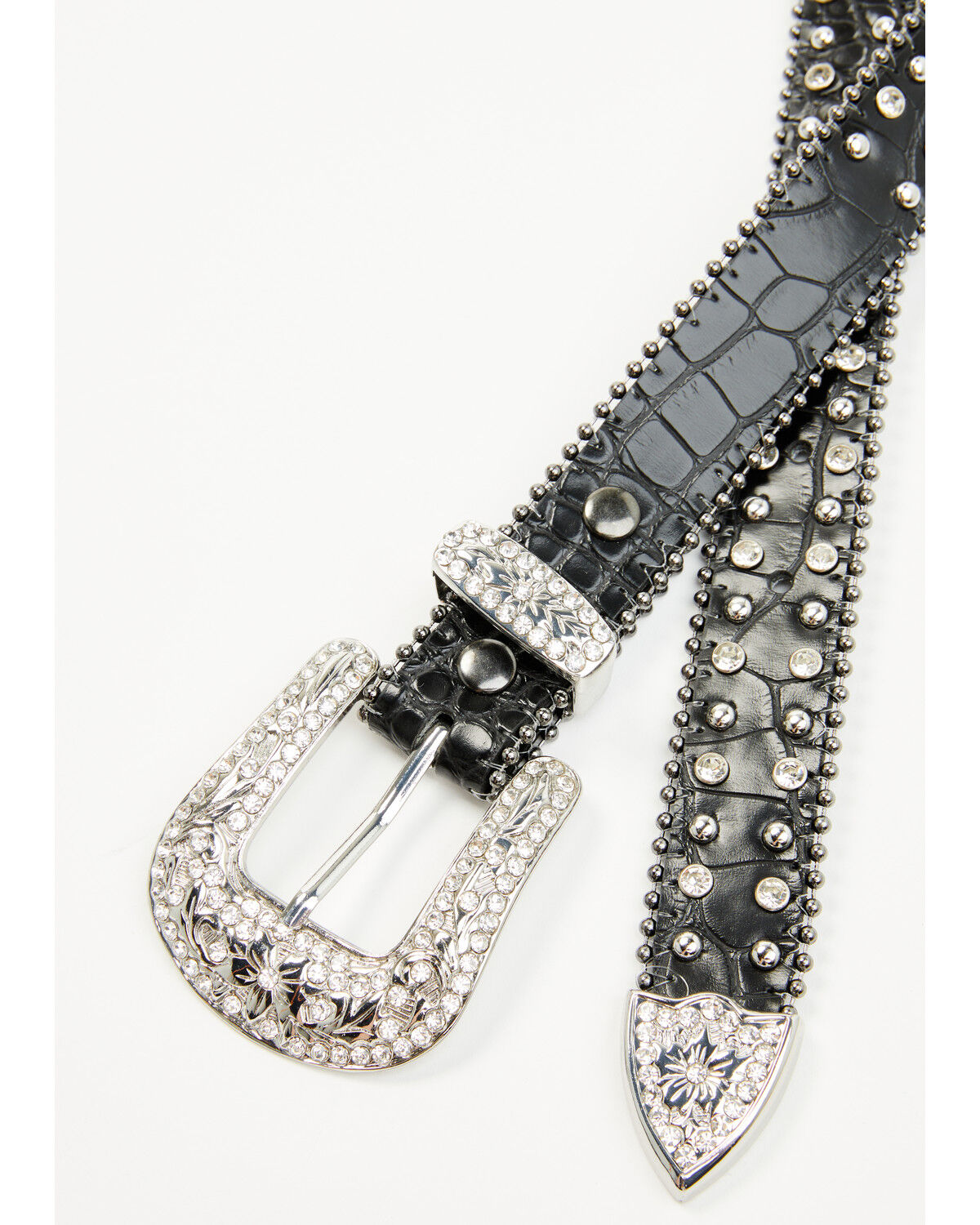 Image #2 - Shyanne Girls' Embellished Bling Belt, Black, hi-res