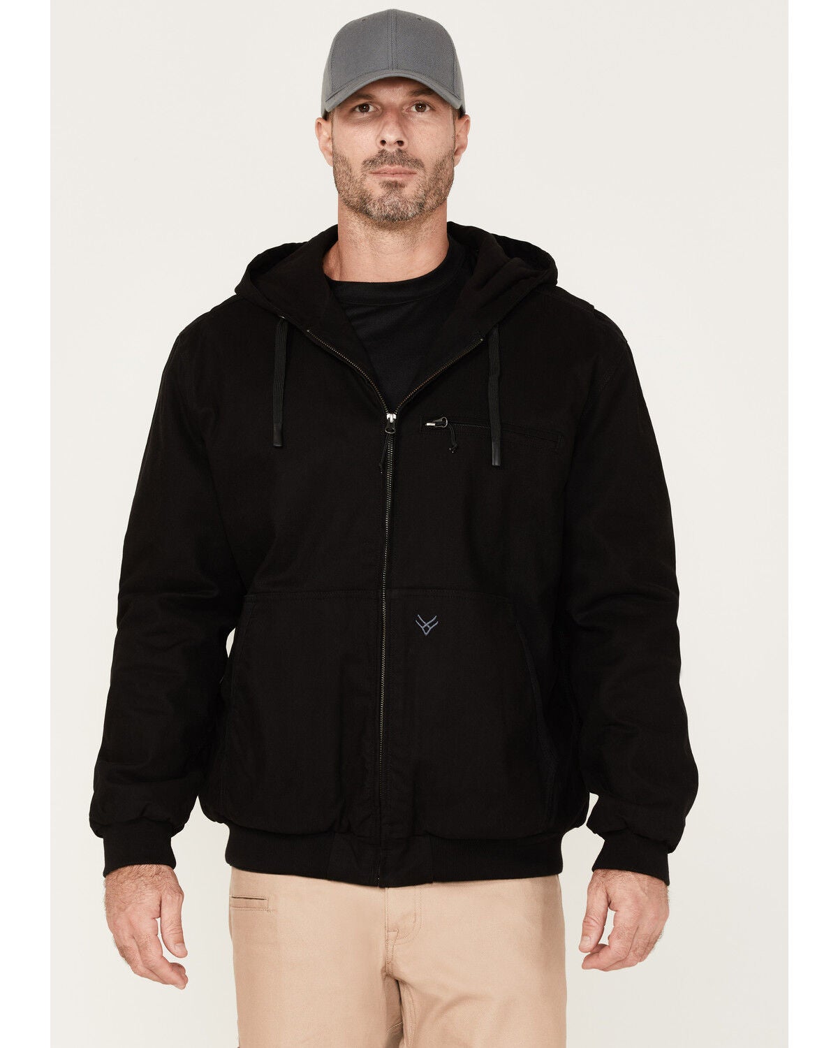 Hawx Men's Pro Hooded Bomber Jacket - Big & Tall, Black, hi-res