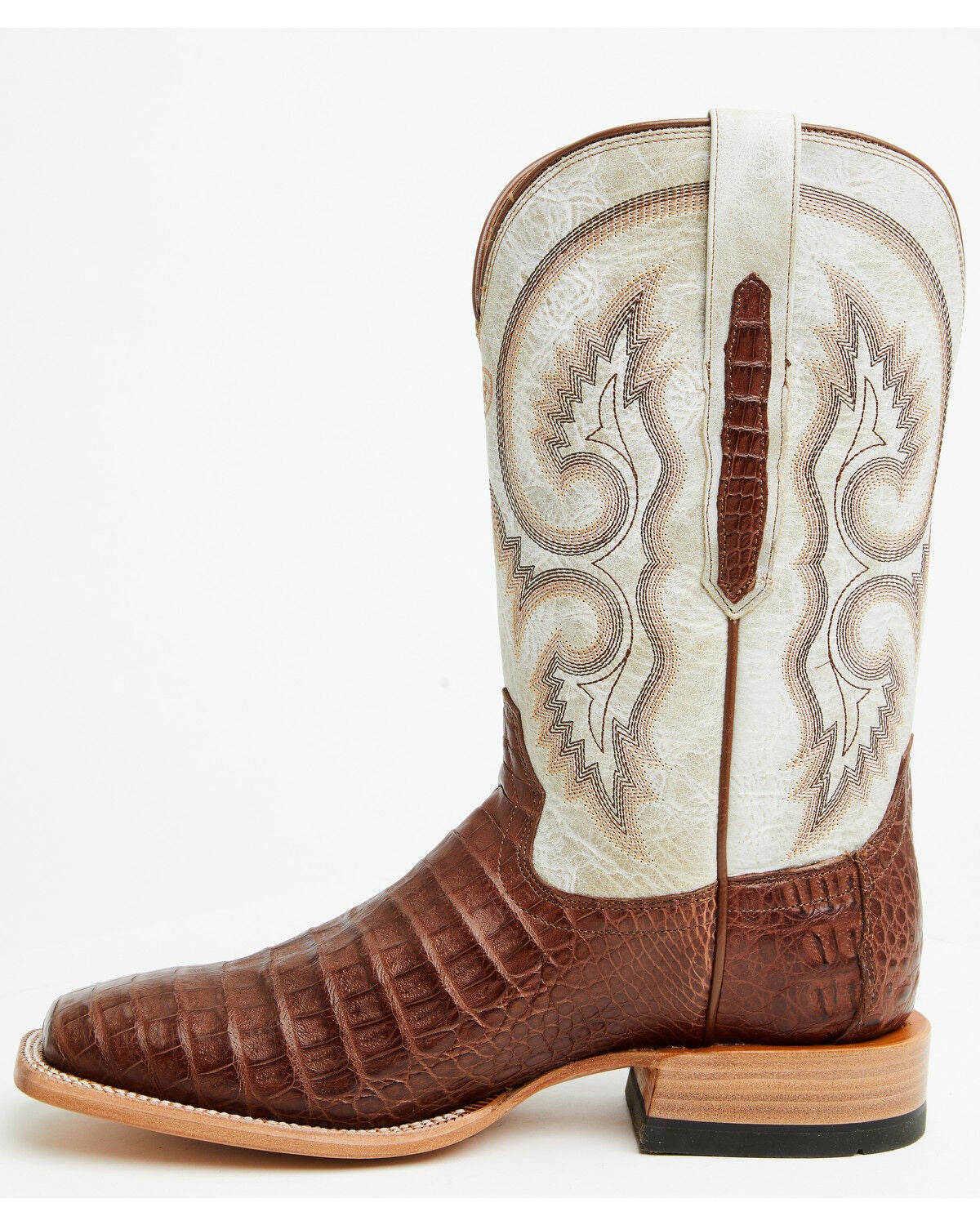 Image #3 - Ariat Men's Exotic Caiman Classic Callen Western Boots - Broad Square Toe, Brown, hi-res