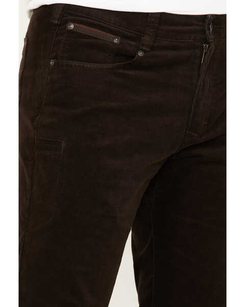 Image #2 - Brothers and Sons Men's Weathered Stretch Corduroy Pants, Dark Brown, hi-res