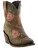 Image #1 - Caborca Silver by Liberty Black Women's Embroidered Floral Western Booties - Round Toe, Tan, hi-res